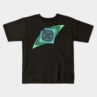 Manta Ray Mandala Kids T-Shirt